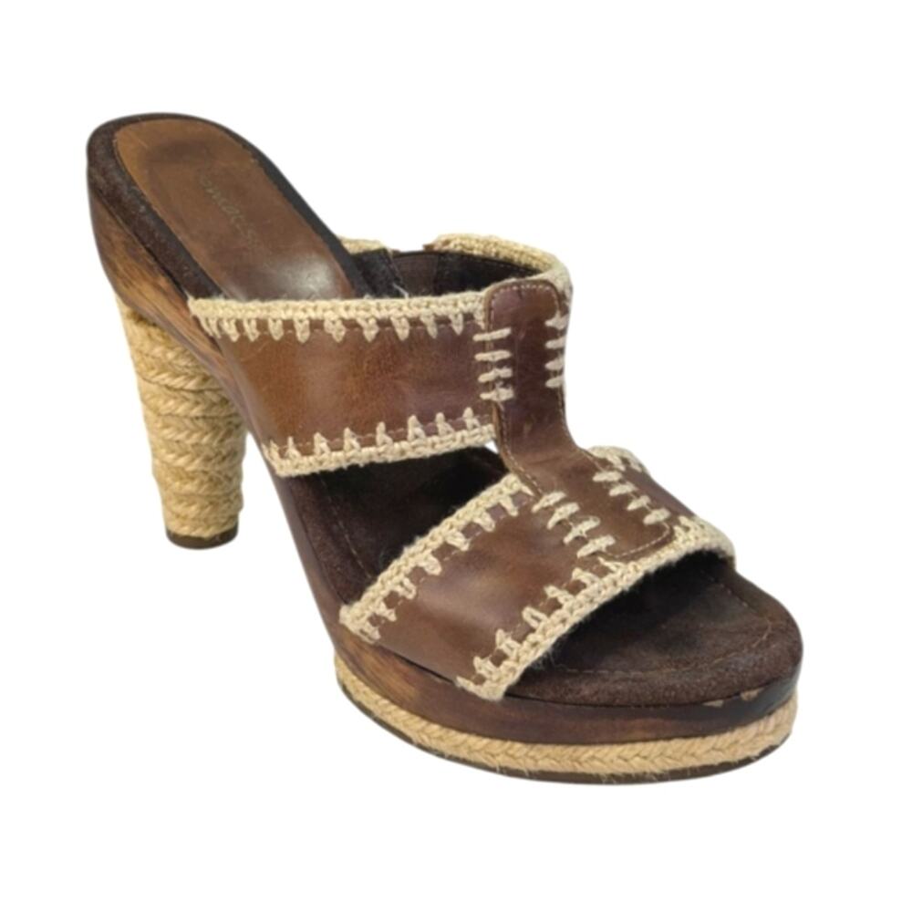 Matisse Leather Boho Sandals Heels Size 8 GUC S3510